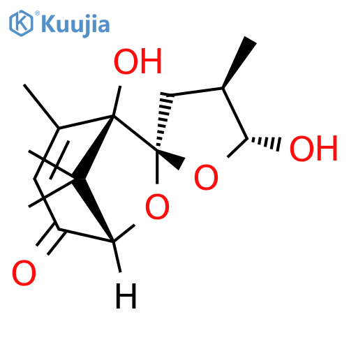 Spiro[furan-2(3H),7'-[6]oxabicyclo[3.2.1]oct[2]en]-4'-one,4,5-dihydro-1',5-dihydroxy-2',4,8',8'-tetramethyl-, (1'R,2R,4R,5R,5'S)- structure