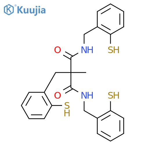 Propanediamide, N,N',2-tris[(2-mercaptophenyl)methyl]-2-methyl- structure