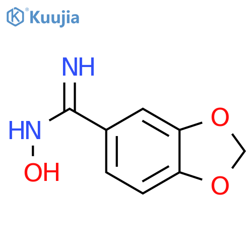 (Z)-N'-hydroxy-2H-1,3-benzodioxole-5-carboximidamide structure