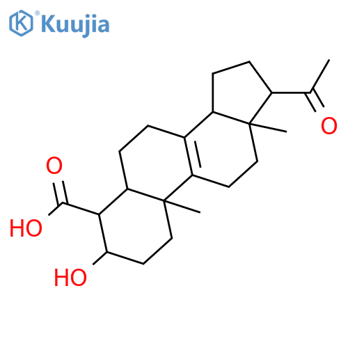 3-Hydroxy-20-oxopregn-8-ene-4-carboxylic acid; (3β,4α,5α)-form structure