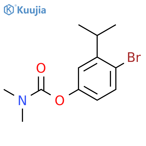 Carbamic acid, dimethyl-, 4-bromo-3-(1-methylethyl)phenyl ester structure