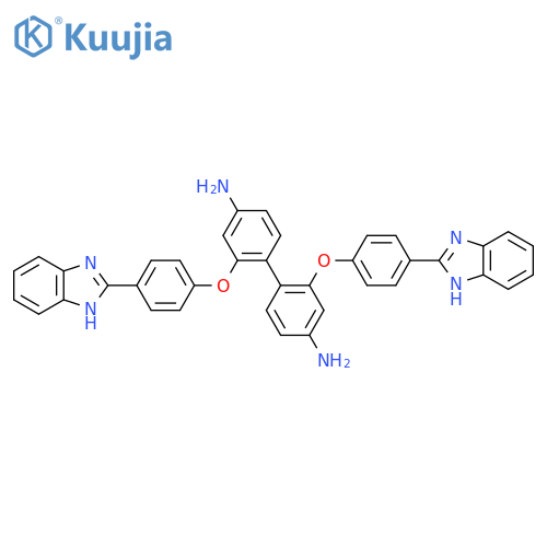 [1,1'-Biphenyl]-4,4'-diamine, 2,2'-bis[4-(1H-benzimidazol-2-yl)phenoxy]- structure