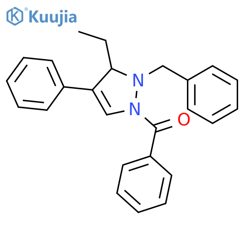 Methanone, [(3R)-3-ethyl-2,3-dihydro-4-phenyl-2-(phenylmethyl)-1H-pyrazol-1-yl]phenyl- structure
