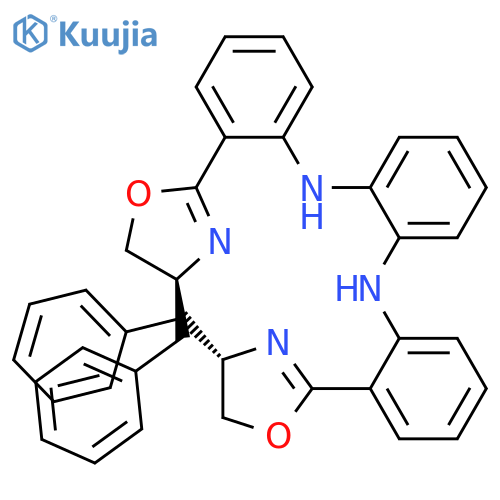 1,2-Benzenediamine, N1,N2-bis[2-[(4S)-4,5-dihydro-4-(phenylmethyl)-2-oxazolyl]phenyl]- structure