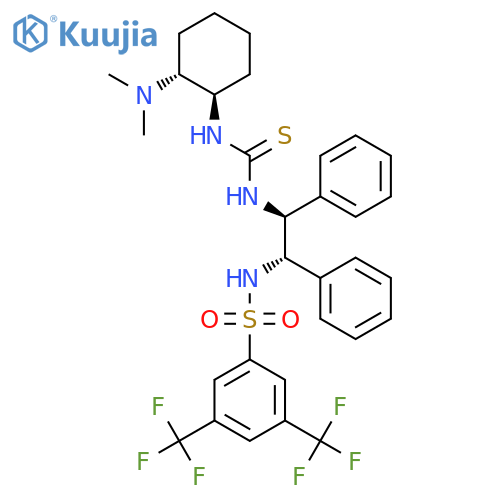 N-[(1S,2S)-2-[[[[(1R,2R)-2-(Dimethylamino)cyclohexyl]amino]thioxomethyl]amino]-1,2-diphenylethyl]-3,5-bis(trifluoromethyl)benzenesulfonamide structure