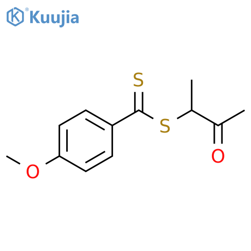 Benzenecarbodithioic acid, 4-methoxy-, 1-methyl-2-oxopropyl ester structure