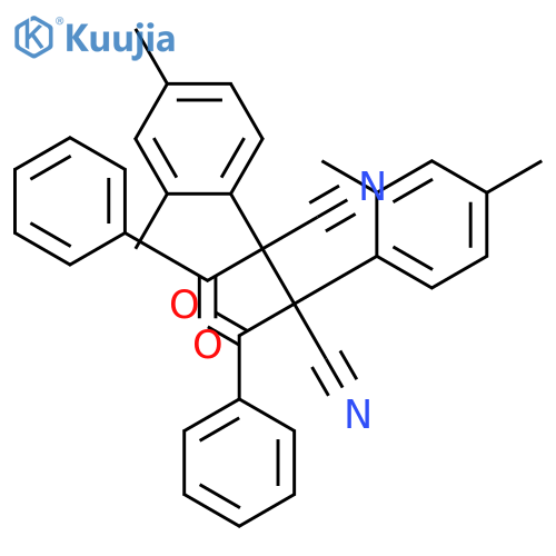 Butanedinitrile, 2,3-dibenzoyl-2,3-bis(2,4-dimethylphenyl)- structure