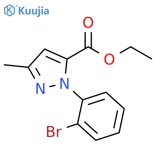 Ethyl 2-(2-bromophenyl)-5-methylpyrazole-3-carboxylate structure