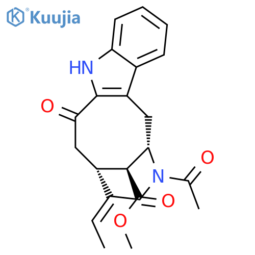 2,6-Methano-1H-azecino[5,4-b]indole-14-carboxylicacid, 3-acetyl-5-ethylidene-2,3,4,5,6,7,8,9-octahydro-8-oxo-, methyl ester structure