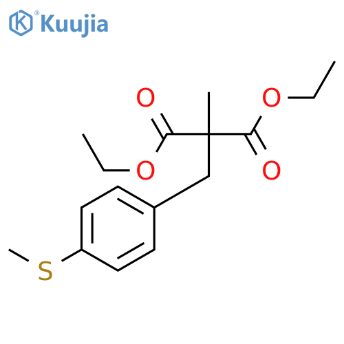 Propanedioic acid, methyl[[4-(methylthio)phenyl]methyl]-, diethyl ester structure