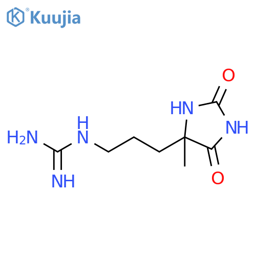Guanidine, [3-(4-methyl-2,5-dioxo-4-imidazolidinyl)propyl]-, (±)- structure