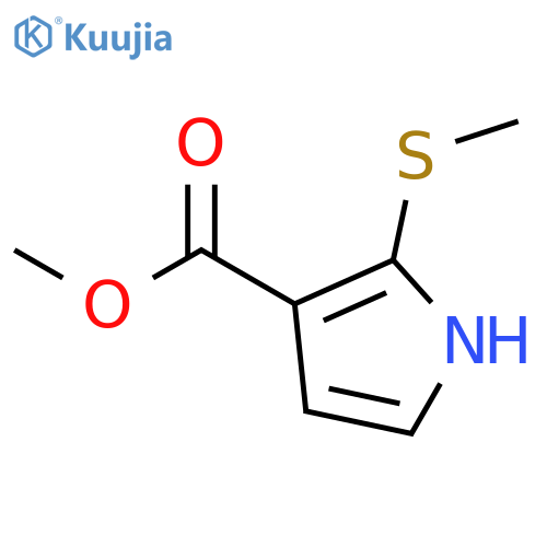 1H-Pyrrole-3-carboxylic acid, 2-(methylthio)-, methyl ester structure