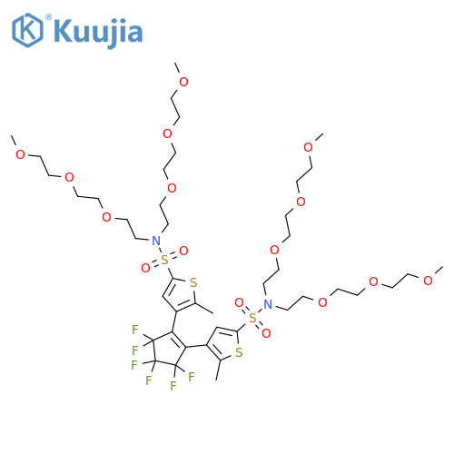 2-Thiophenesulfonamide, 4,4'-(3,3,4,4,5,5-hexafluoro-1-cyclopentene-1,2-diyl)bis[N,N-bis[2-[2-(2-methoxyethoxy)ethoxy]ethyl]-5-methyl- structure