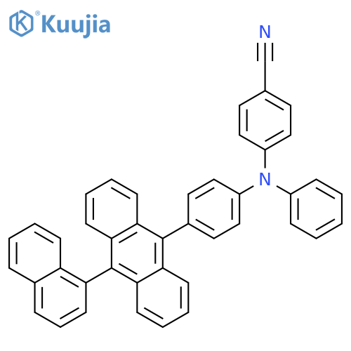 Benzonitrile, 4-[[4-[10-(1-naphthalenyl)-9-anthracenyl]phenyl]phenylamino]- structure