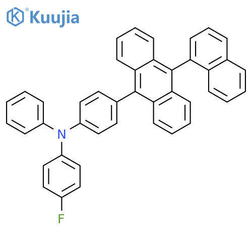 Benzenamine, 4-fluoro-N-[4-[10-(1-naphthalenyl)-9-anthracenyl]phenyl]-N-phenyl- structure