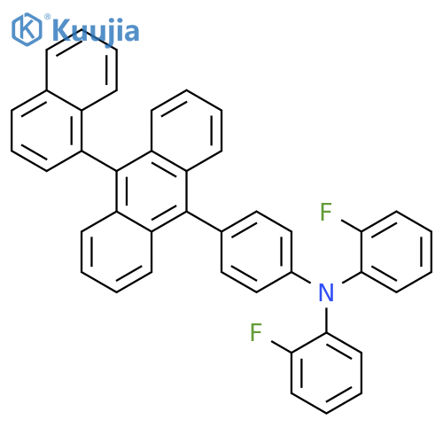 Benzenamine, 2-fluoro-N-(2-fluorophenyl)-N-[4-[10-(1-naphthalenyl)-9-anthracenyl]phenyl]- structure