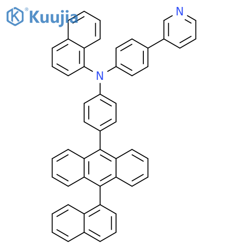 1-Naphthalenamine, N-[4-[10-(1-naphthalenyl)-9-anthracenyl]phenyl]-N-[4-(3-pyridinyl)phenyl]- structure
