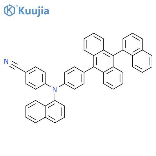 Benzonitrile, 4-[1-naphthalenyl[4-[10-(1-naphthalenyl)-9-anthracenyl]phenyl]amino]- structure