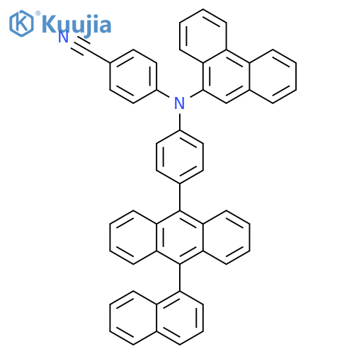 Benzonitrile, 4-[[4-[10-(1-naphthalenyl)-9-anthracenyl]phenyl]-9-phenanthrenylamino]- structure
