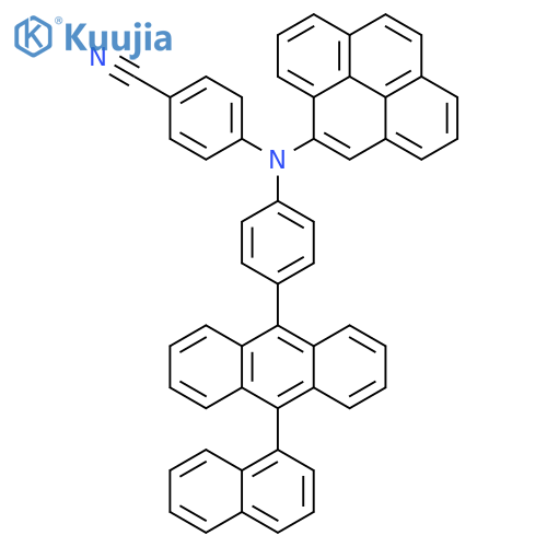 Benzonitrile, 4-[[4-[10-(1-naphthalenyl)-9-anthracenyl]phenyl]-4-pyrenylamino]- structure