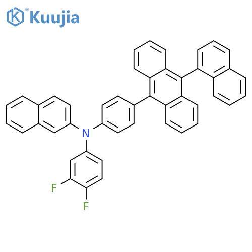 2-Naphthalenamine, N-(3,4-difluorophenyl)-N-[4-[10-(1-naphthalenyl)-9-anthracenyl]phenyl]- structure