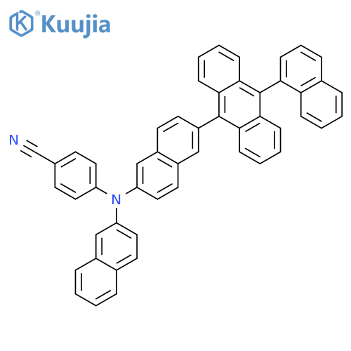 Benzonitrile, 4-[2-naphthalenyl[6-[10-(1-naphthalenyl)-9-anthracenyl]-2-naphthalenyl]amino]- structure