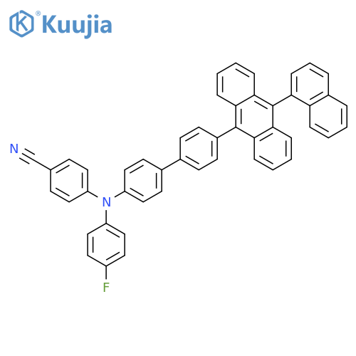 Benzonitrile, 4-[(4-fluorophenyl)[4'-[10-(1-naphthalenyl)-9-anthracenyl][1,1'-biphenyl]-4-yl]amino]- structure