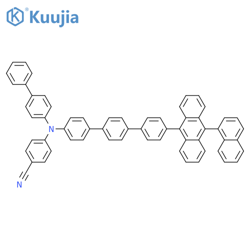 Benzonitrile, 4-[[1,1'-biphenyl]-4-yl[4''-[10-(1-naphthalenyl)-9-anthracenyl][1,1':4',1''-terphenyl]-4-yl]amino]- structure