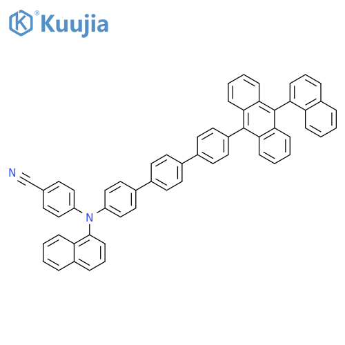 Benzonitrile, 4-[1-naphthalenyl[4''-[10-(1-naphthalenyl)-9-anthracenyl][1,1':4',1''-terphenyl]-4-yl]amino]- structure