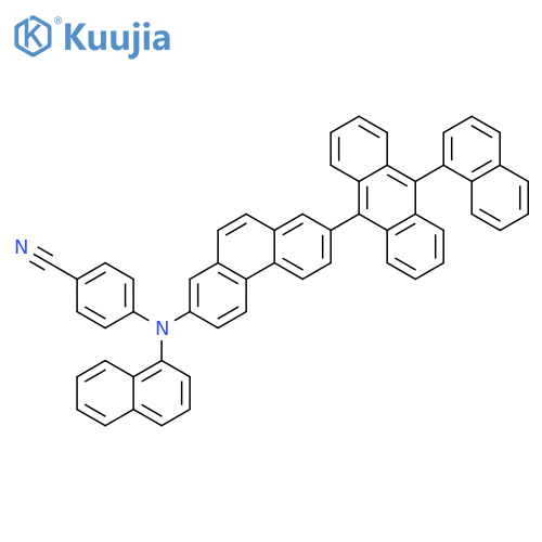 Benzonitrile, 4-[1-naphthalenyl[7-[10-(1-naphthalenyl)-9-anthracenyl]-2-phenanthrenyl]amino]- structure