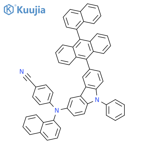 Benzonitrile, 4-[1-naphthalenyl[6-[10-(1-naphthalenyl)-9-anthracenyl]-9-phenyl-9H-carbazol-3-yl]amino]- structure