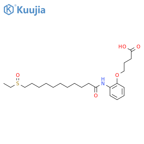 Butanoic acid, 4-[2-[[11-(ethylsulfinyl)-1-oxoundecyl]amino]phenoxy]- structure