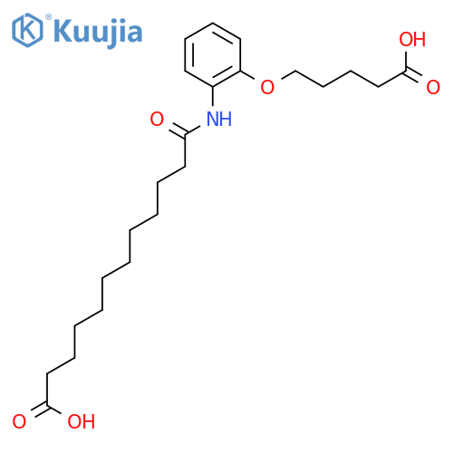 Dodecanoic acid, 12-[[2-(4-carboxybutoxy)phenyl]amino]-12-oxo- structure