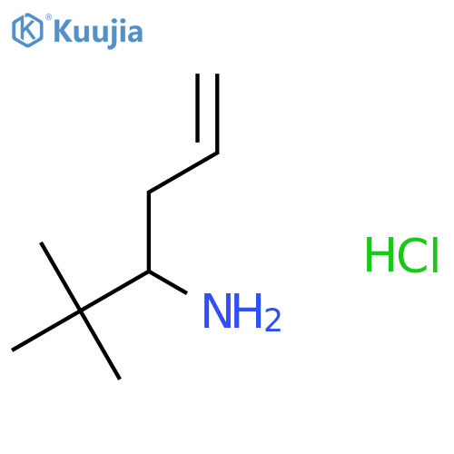 2,2-Dimethylhex-5-en-3-amine hydrochloride structure