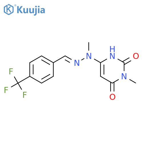 (E)-3-Methyl-6-(1-Methyl-2-(4-(trifluoroMethyl)benzylidene)hydrazinyl)pyriMidine-2,4(1H,3H)-dione structure