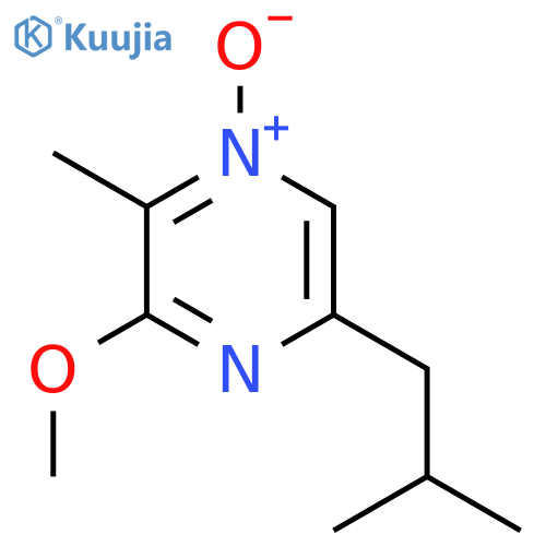 Pyrazine, 3-methoxy-2-methyl-5-(2-methylpropyl)-, 1-oxide structure