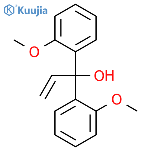 Benzenemethanol, α-ethenyl-2-methoxy-α-(2-methoxyphenyl)- structure