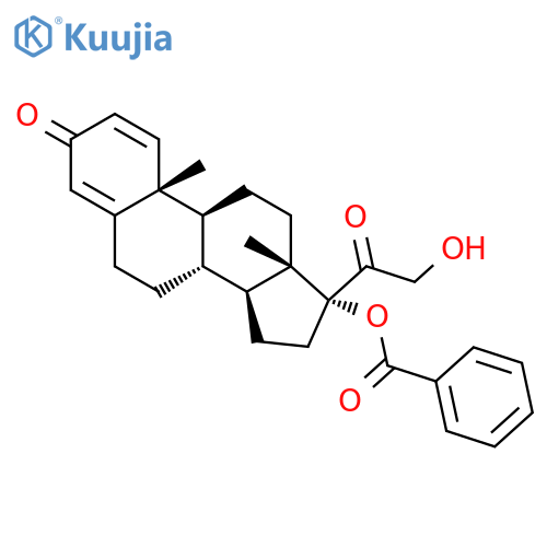 Pregna-1,4-diene-3,20-dione, 17-(benzoyloxy)-21-hydroxy- structure