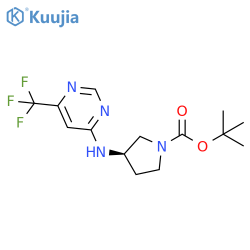 tert-Butyl (3R)-3-[6-(trifluoromethyl)pyrimidin-4-yl]aminopyrrolidine-1-carb structure