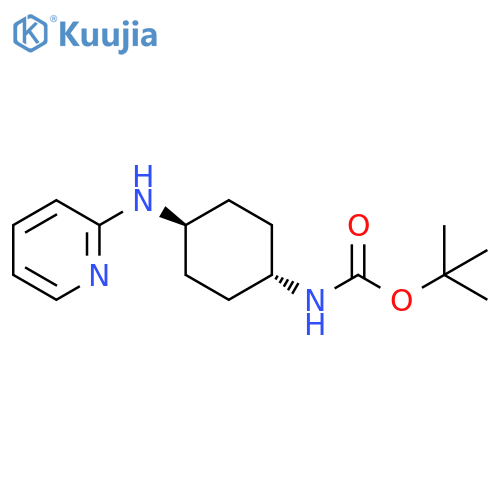 (1R*,4R*)-tert-Butyl N-[4-(pyridin-2-ylamino)cyclohexyl]carbamate structure