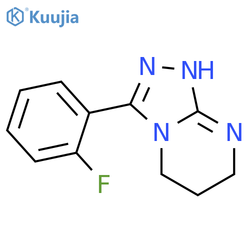 3-(2-Fluorophenyl)-5H,6H,7H,8H-[1,2,4]triazolo[4,3-a]pyrimidine structure