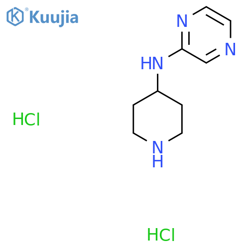 n-piperidin-4-ylpyrazin-2-amine;dihydrochloride structure