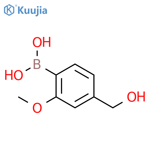 4-(Hydroxymethyl)-2-methoxyphenylboronic acid structure