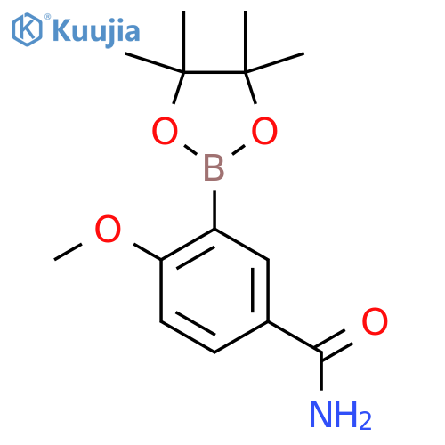4-methoxy-3-(4,4,5,5-tetramethyl-1,3,2-dioxaborolan-2-yl)benzamide structure