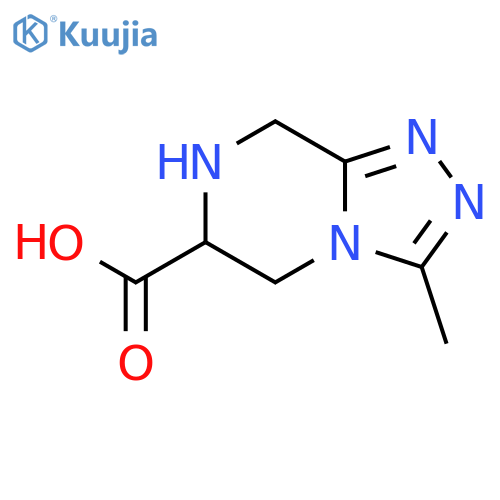 3-methyl-5H,6H,7H,8H-1,2,4triazolo4,3-apyrazine-6-carboxylic acid structure