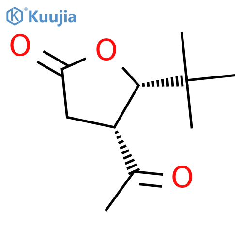 2(3H)-Furanone, 4-acetyl-5-(1,1-dimethylethyl)dihydro-, cis- structure