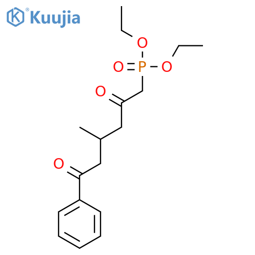 Phosphonic acid, (4-methyl-2,6-dioxo-6-phenylhexyl)-, diethyl ester structure