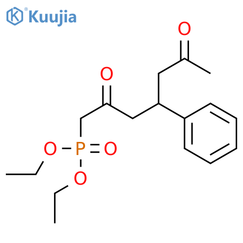 Phosphonic acid, (2,6-dioxo-4-phenylheptyl)-, diethyl ester structure