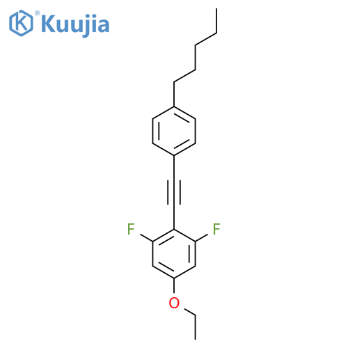 Benzene, 5-ethoxy-1,3-difluoro-2-[(4-pentylphenyl)ethynyl]- structure