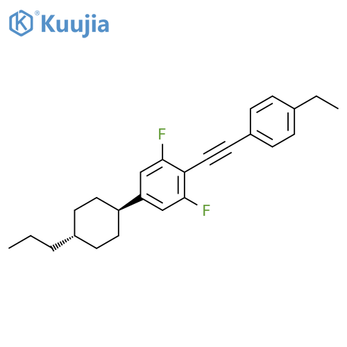 Benzene,2-[(4-ethylphenyl)ethynyl]-1,3-difluoro-5-(trans-4-propylcyclohexyl)- structure